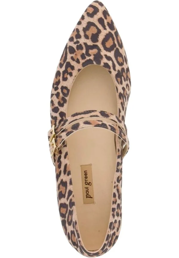 Ankle strap ballet pumps - desert