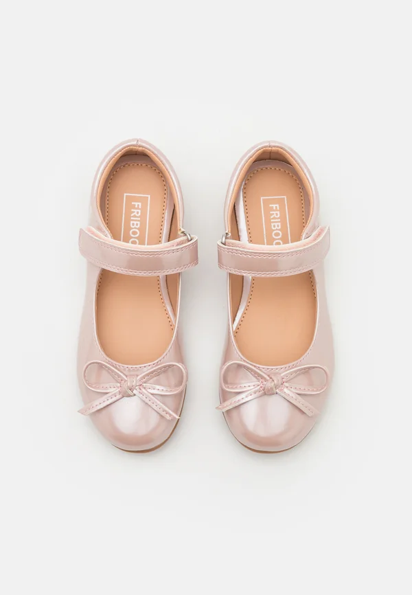 Ankle strap ballet pumps - light pink