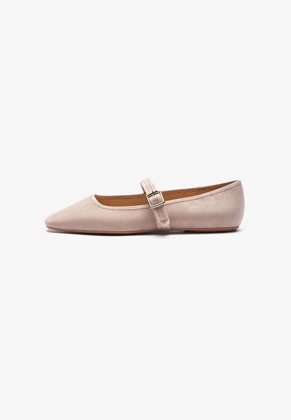 Ankle strap ballet pumps - rose
