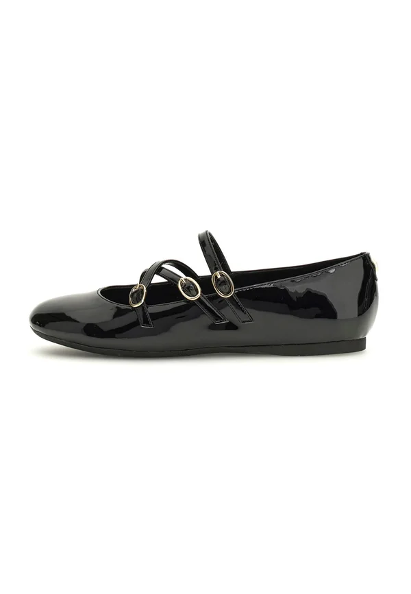 Ankle strap ballet pumps - schwarz