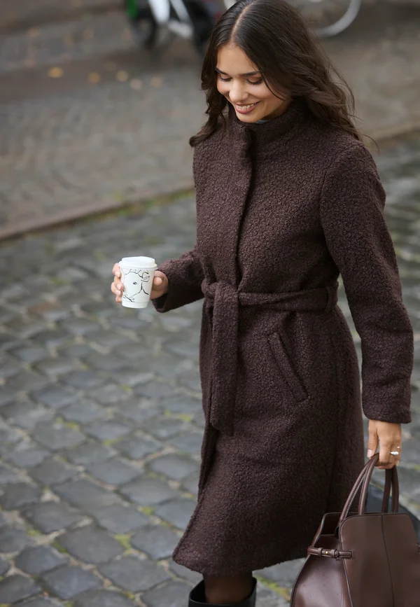 ANNE BELT - Classic coat - java