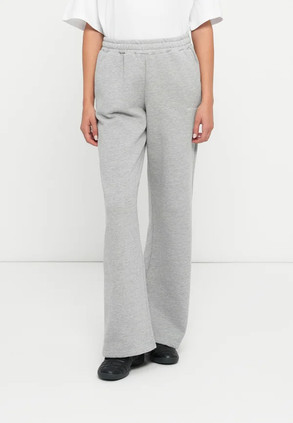 ANNI WIDE - Tracksuit bottoms - grey/white