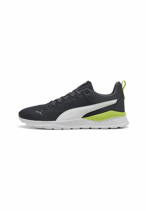 ANZARUN LITE - Road running shoes - strong gray white lime smash