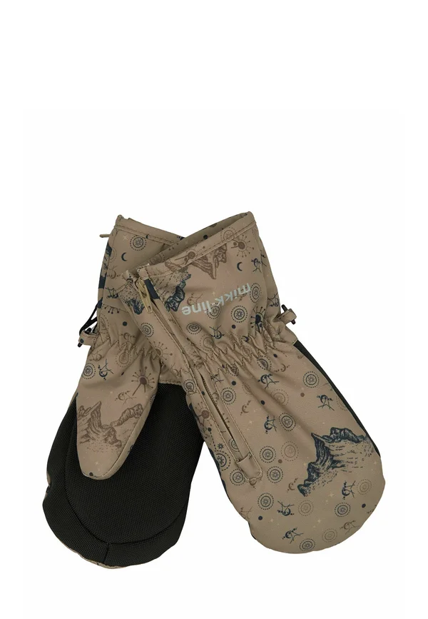 AOP ZIP - Mittens - coriander