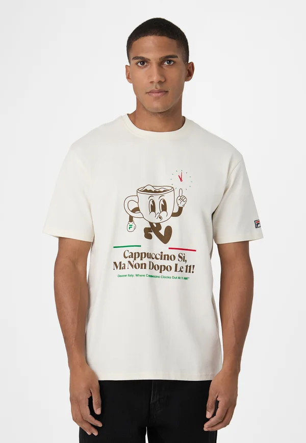 APPAREL NAVIGLI CAFFÉ GRAPHIC - Print T-shirt - egret