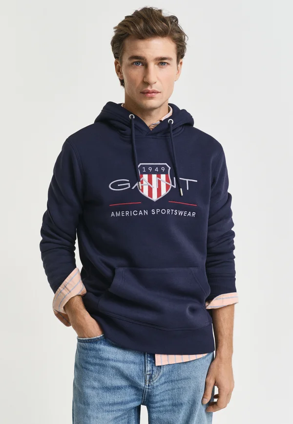 ARCHIVE SHIELD - Hoodie - evening blue