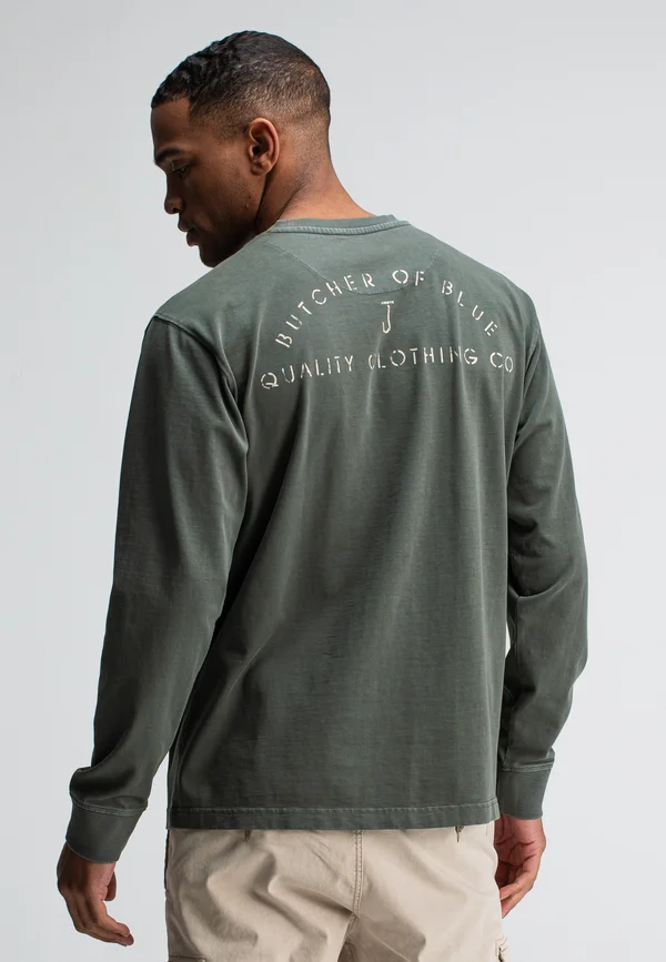 ARMY QCC LOOSE  - Long sleeved top - dk granite green vd