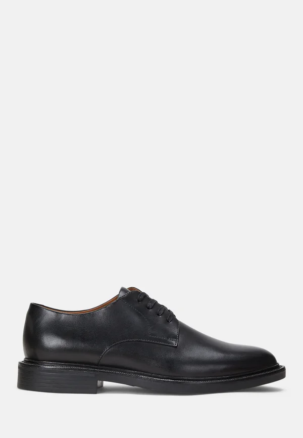 ASHER BURNISHED LEATHER DERBY SHOE - Smart lace-ups - black