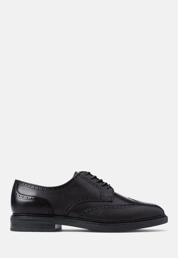 ASHER LEATHER WINGTIP SHOE - Smart lace-ups - black