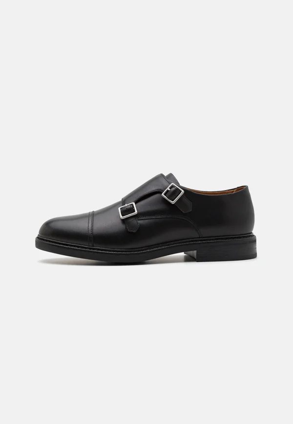 ASHER MONK STRAP - Smart slip-ons - black