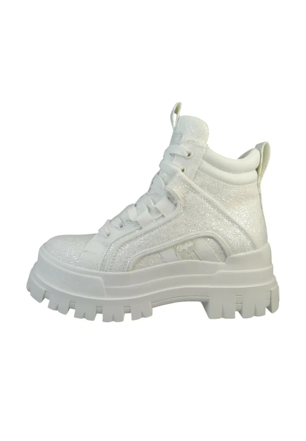 ASPHA NC MID BLOOM - Platform ankle boots - white