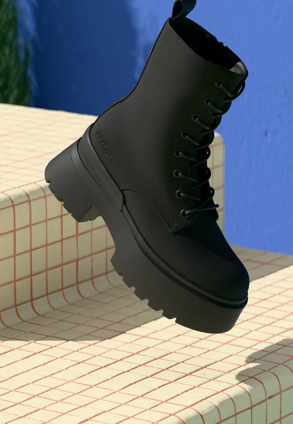 ASSIA BOOT - Platform ankle boots - black