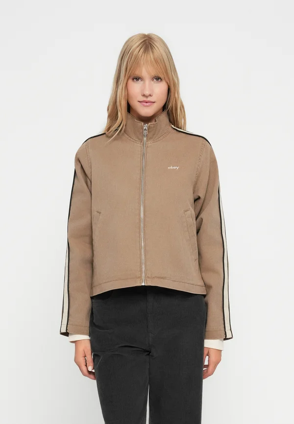 ASTRID STRIPE JACKET - Summer jacket - tan faded wash