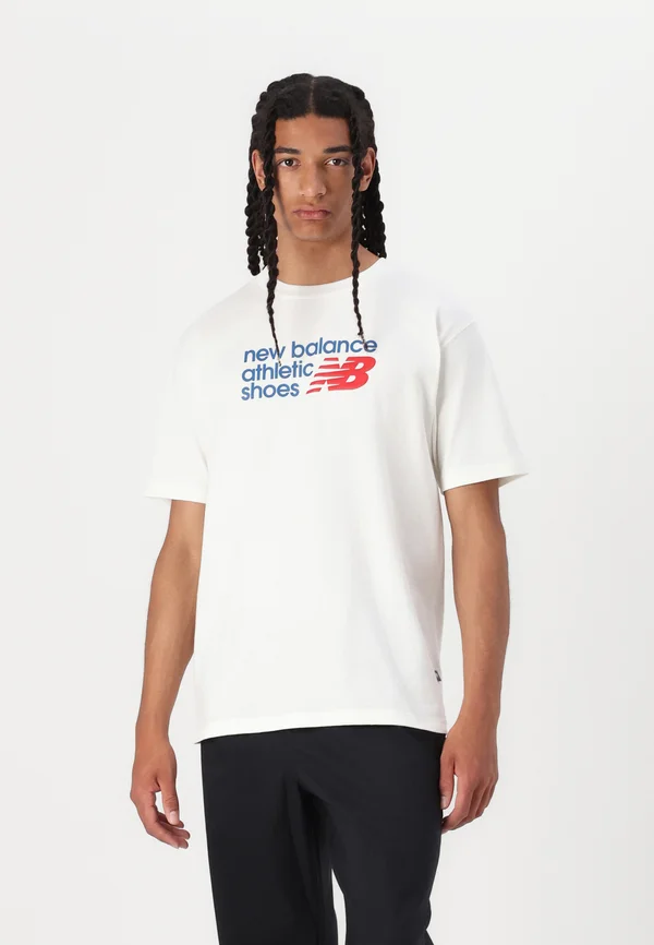 ATHLETICS PREMIUM CHEST LOGO - Print T-shirt - sea salt