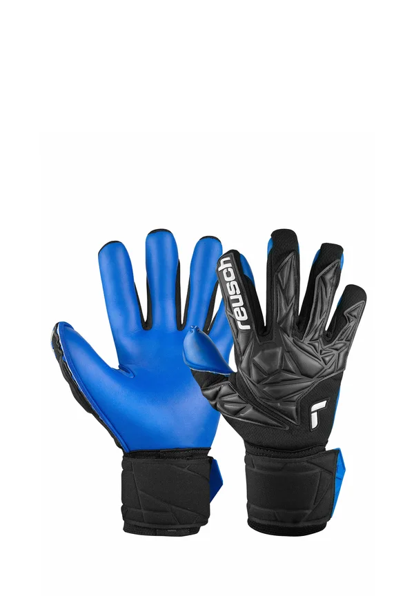 ATTRAKT DUO - Goalkeeping gloves - blck whit deep blue