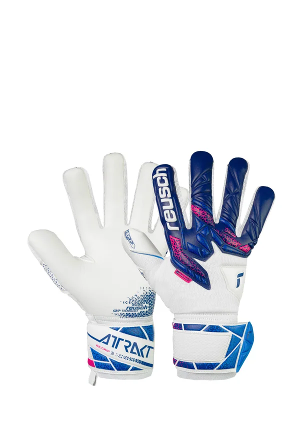 ATTRAKT REGRIP - Goalkeeping gloves - blue/pink/white