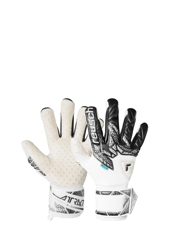 ATTRAKT SPEEDBUMP - Goalkeeping gloves - whit silver black