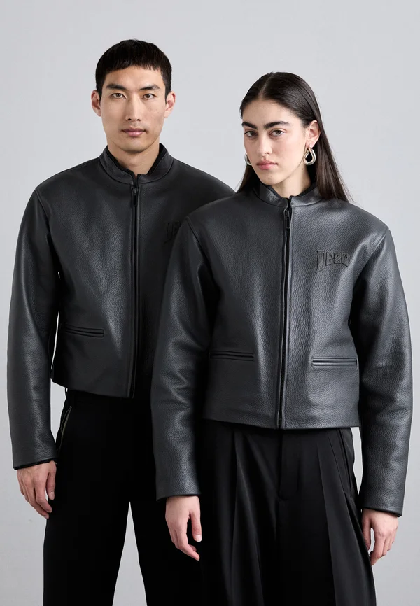 ATTRITION JACKET UNISEX - Leather jacket - black