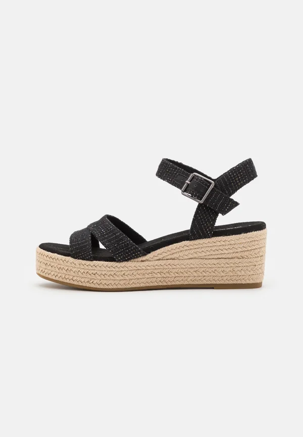 AUDREY - Wedge sandals - black