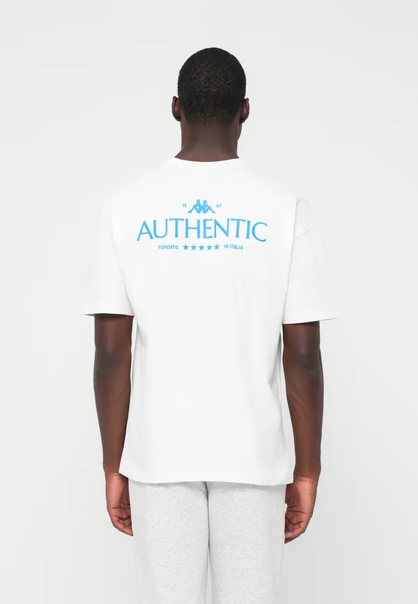 AUTHENTIC NHAMAK - Print T-shirt - white/blue sea
