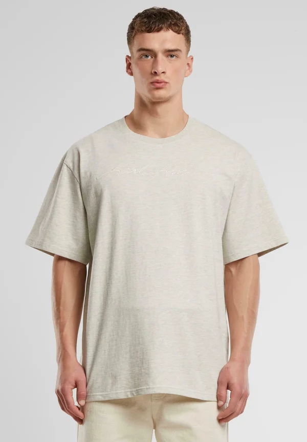 AUTOGRAPH HEAVY  BOXY MELANGE - Print T-shirt - beige