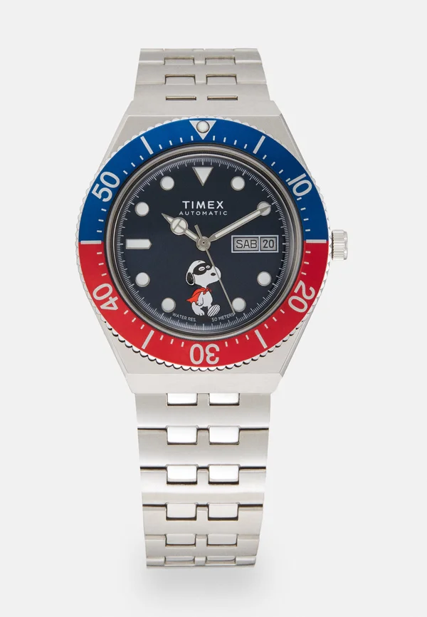 AUTOMATIC PEANUTS MASKED MARVEL DIAL TOP RING BRACELET - Watch - silver-coloured