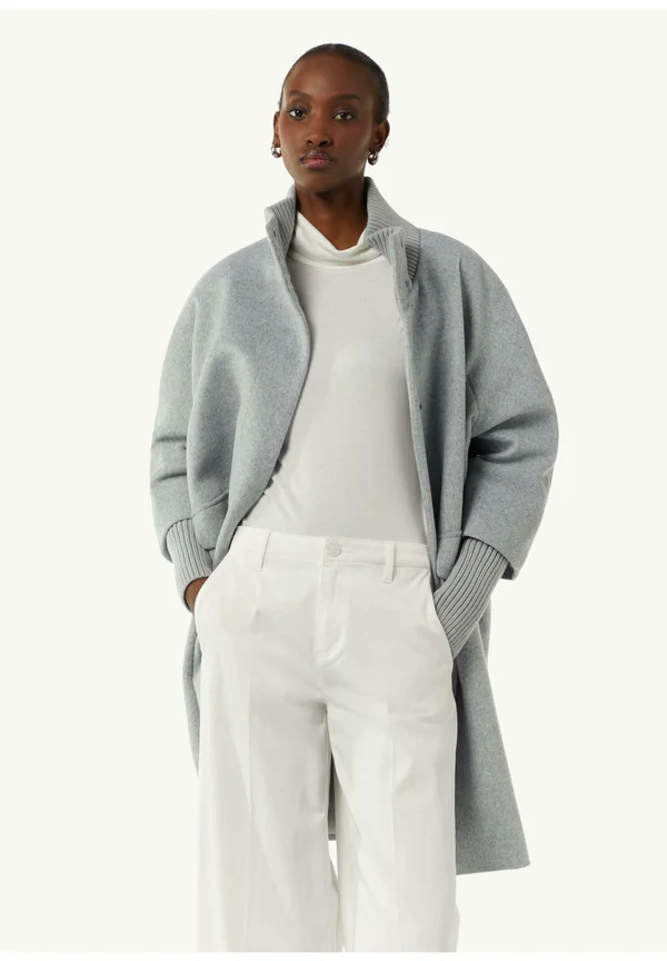 AVEC COL - Short coat - graphit