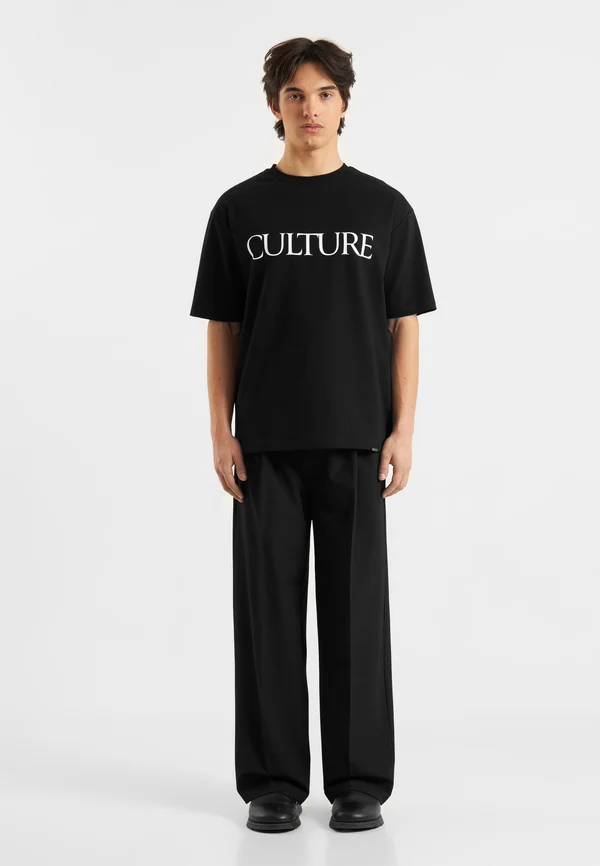 AYLIN UNISEX - Print T-shirt - black