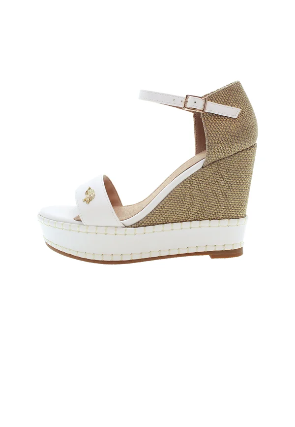 AYLIN - Wedge sandals - whi-bei01