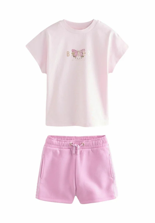 BACK PRINT SET - Tracksuit bottoms - pink