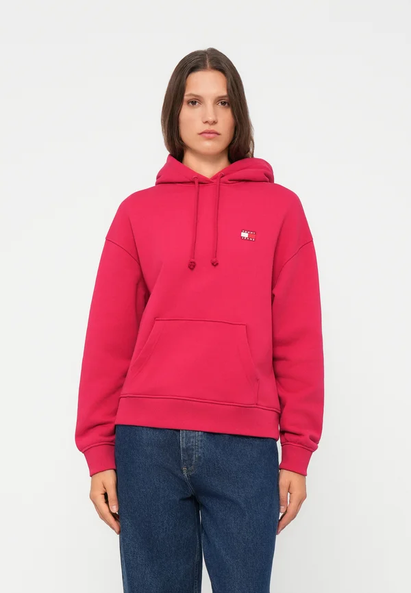 BADGE HOODIE - Sweatshirt - ruby rhubarb
