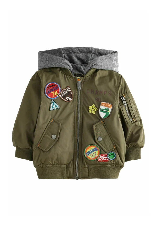 BADGED WITH HOOD - REGULAR FIT - Winter jacket - khaki green