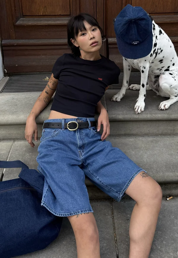 BAGGY DAD - Denim shorts - foolish love