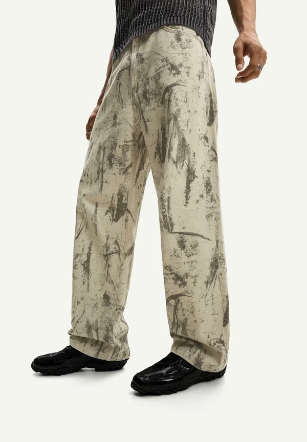 BAGGY PRINTED - Loose Jeans - evergreen