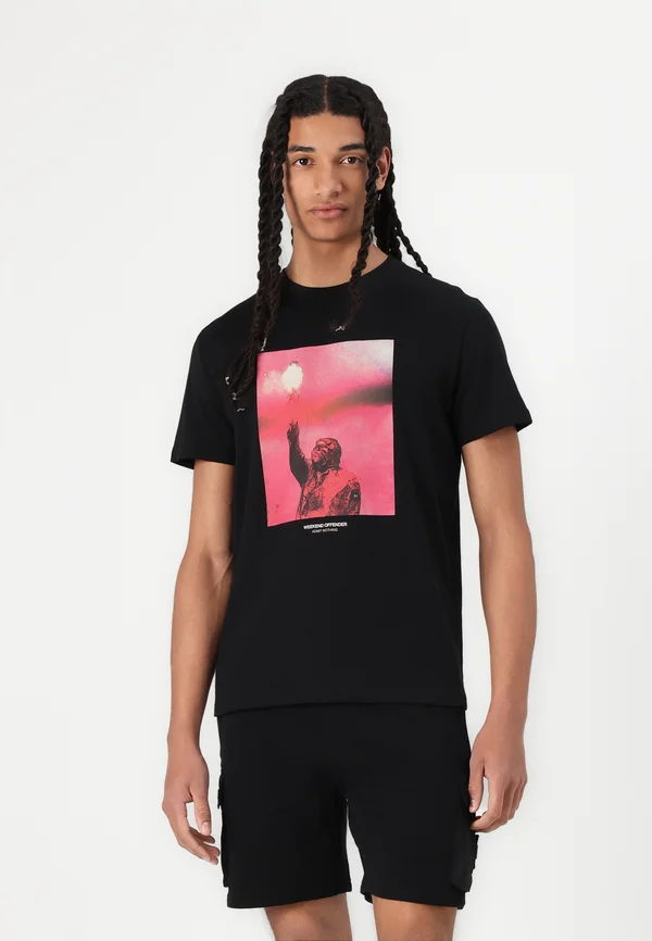 BAGLIORE - Print T-shirt - black