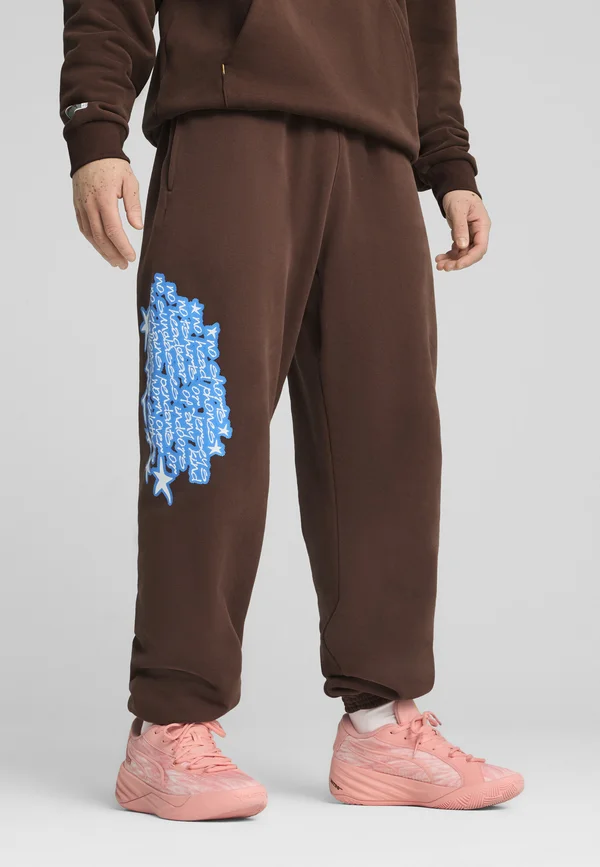 BAKETBALL - Tracksuit bottoms - chestnut brown