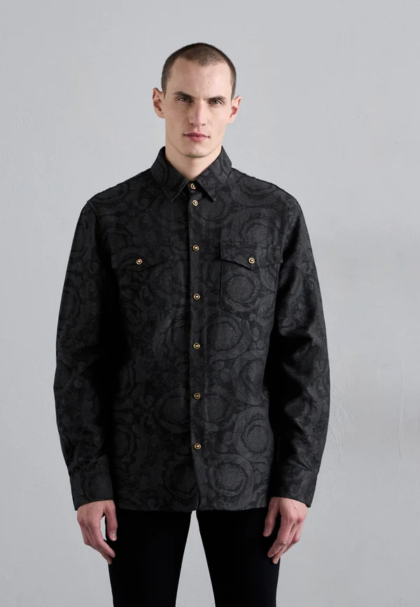 BAROCCO - Shirt - black/grey melange