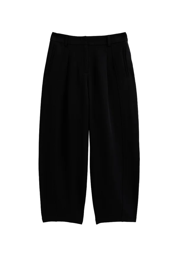 BARREL LEG TAILORED - Trousers - black