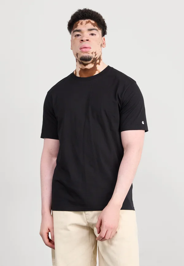 BASE  - Basic T-shirt - black/white