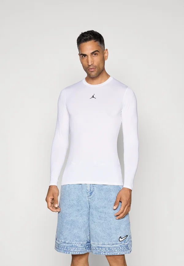 BASELAYER - Long sleeved top - white/black