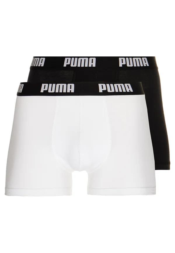 BASIC 2 PACK - Pants - white / black