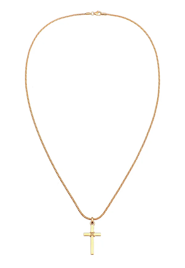 BASIC CROSS - Necklace - gold-coloured