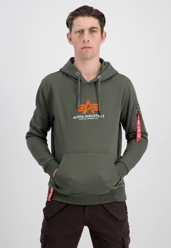 BASIC  - Hoodie - dark olive