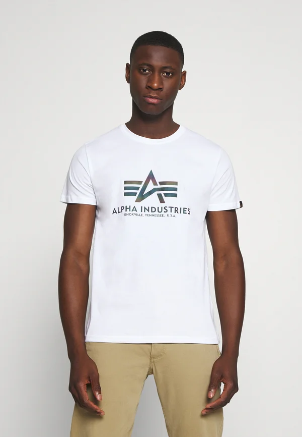 BASIC RAINBOW - Print T-shirt - white