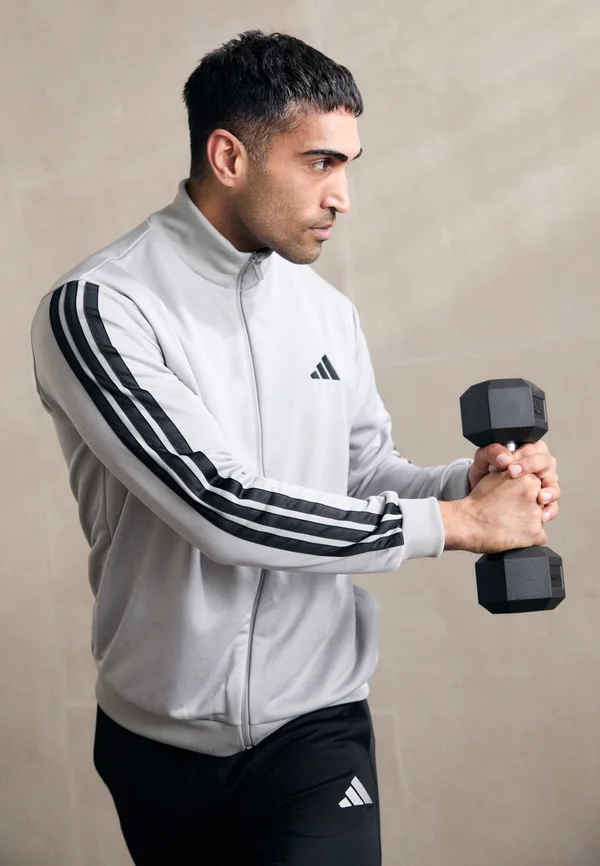 BASIC STRIPES  SET - Tracksuit - medium grey heather/solid grey