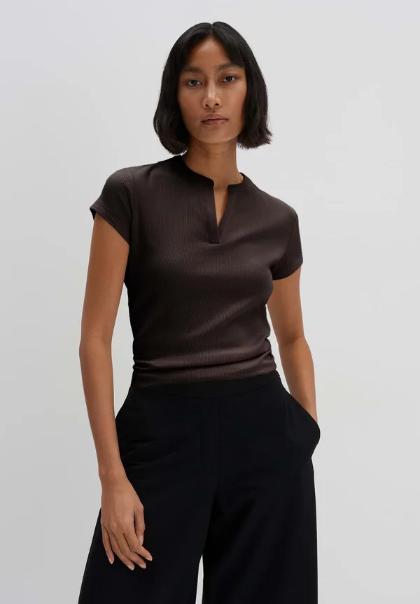 Basic T-shirt - dark espresso