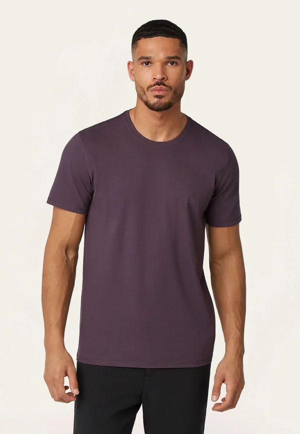 Basic T-shirt - dark plum