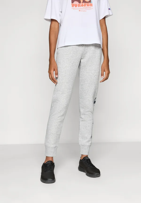 BASICS CUFF PANTS LARGE LOGO - Tracksuit bottoms - grey