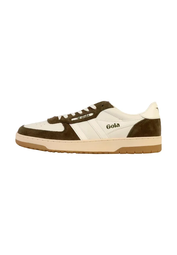 BASKET CUIR GOLA - Trainers - blanc cassé kaki
