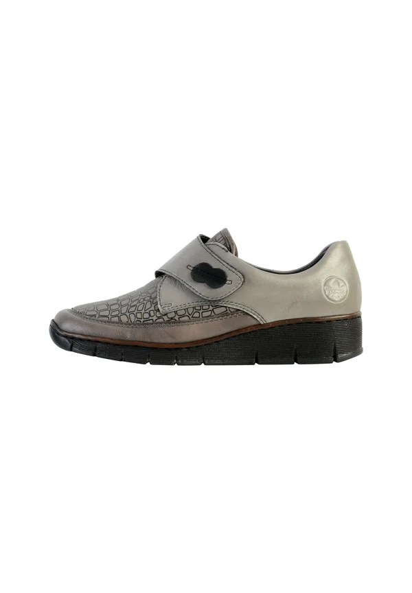 BASKET CUIR KUWAIT - Slip-ons - gris